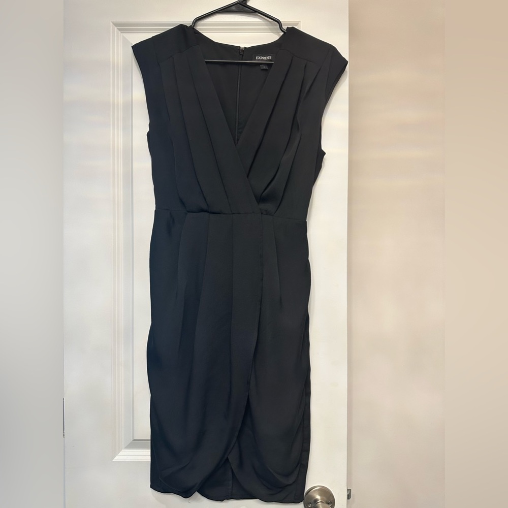 Draped Mini Sheath Dress